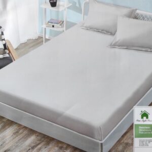 Huse de pat dublu (160 x 200), Gri desch...