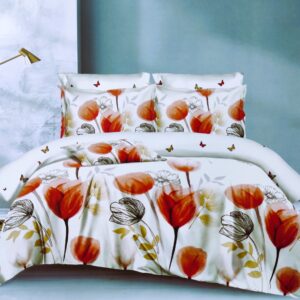 Lenjerie de pat dublu, 6 piese, Imprimeu...