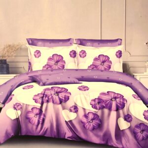 Lenjerie de pat dublu, 6 piese, Imprimeu...