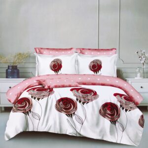 Lenjerie de pat dublu, 6 piese, Imprimeu...