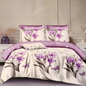 Lenjerie de pat dublu, 6 piese, Imprimeu...