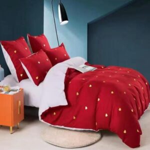 Lenjerie de pat dublu Luxury, Rosu ̵...